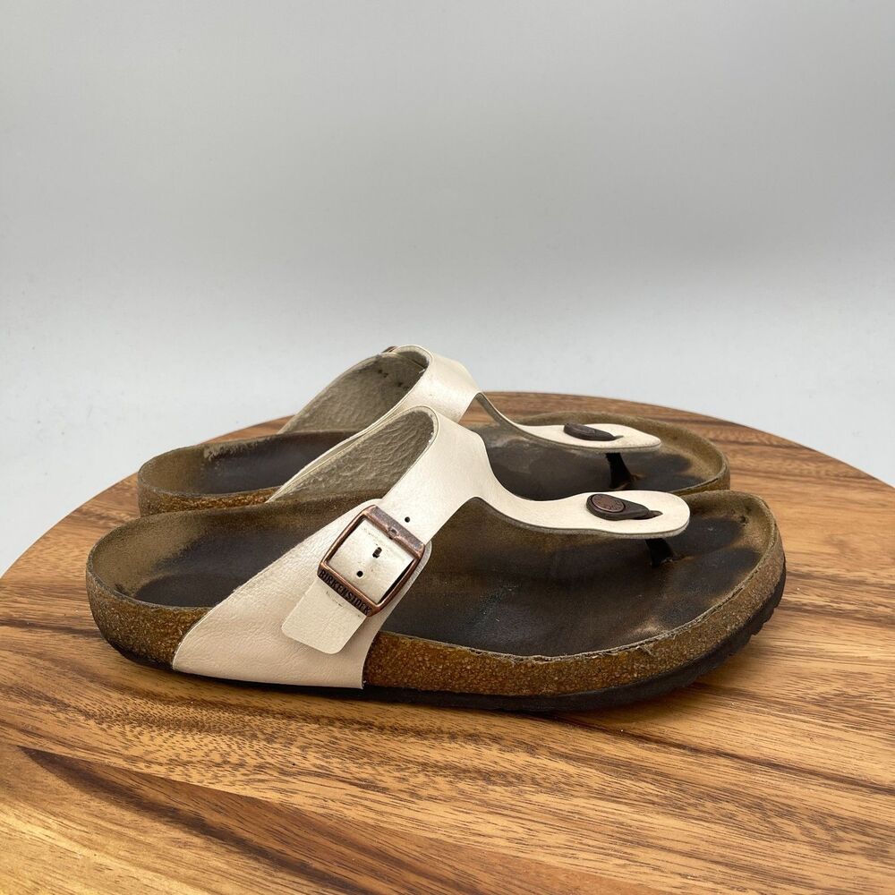 Birkenstock Gizeh Sandals Womens Size 10 / 41 Tan Leather Thong Casual Walking